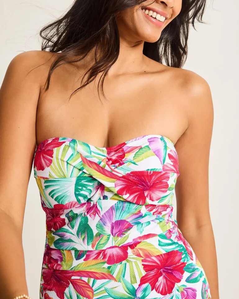 Island Cays Fiesta Bandeau One-Piece Swimsuit