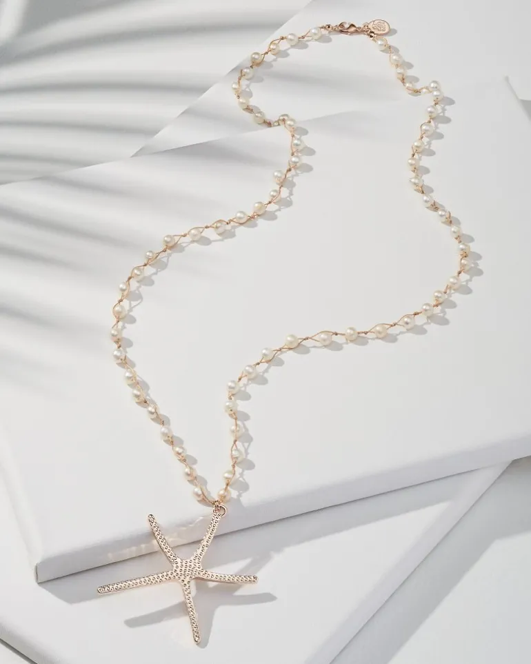 Island Essence Rose Gold Starfish Pendant Necklace
