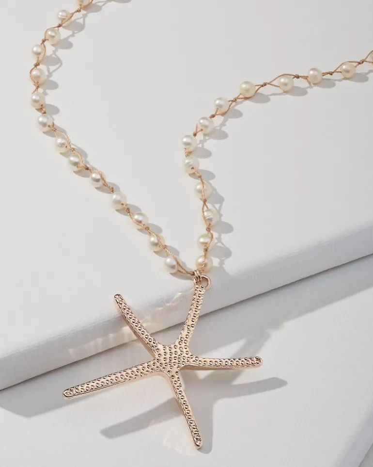 Island Essence Rose Gold Starfish Pendant Necklace