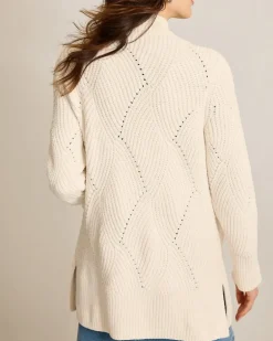 Island Luna Chenille Shell Stitch Cardigan