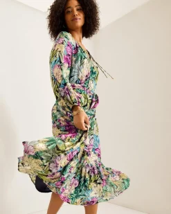 Jungle Jewels Shimmer Maxi Dress