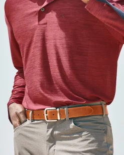 Leather Mesh Reversible Performance Belt