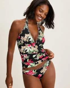 Lily Cat Reversible Halter Tankini Top