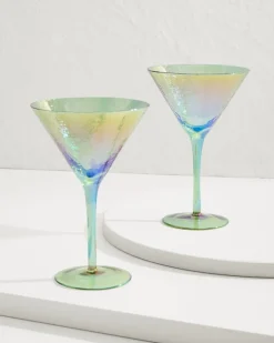 Luster Martini Glasses — Set of 2