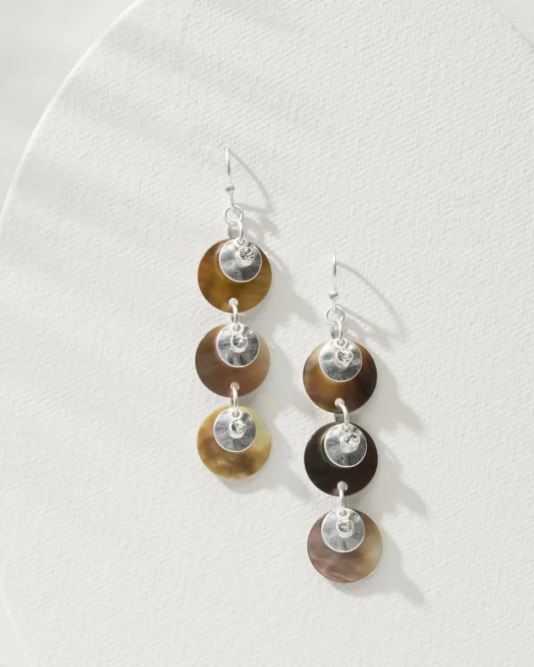 Marco Island Grey Multi-Shell Drop Earrings