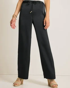 Midnight Sea Satin Easy Pants