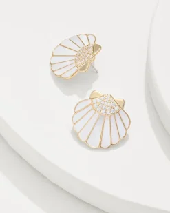 Moments in Paradise Mother of Pearl and Shell Statement Earrings