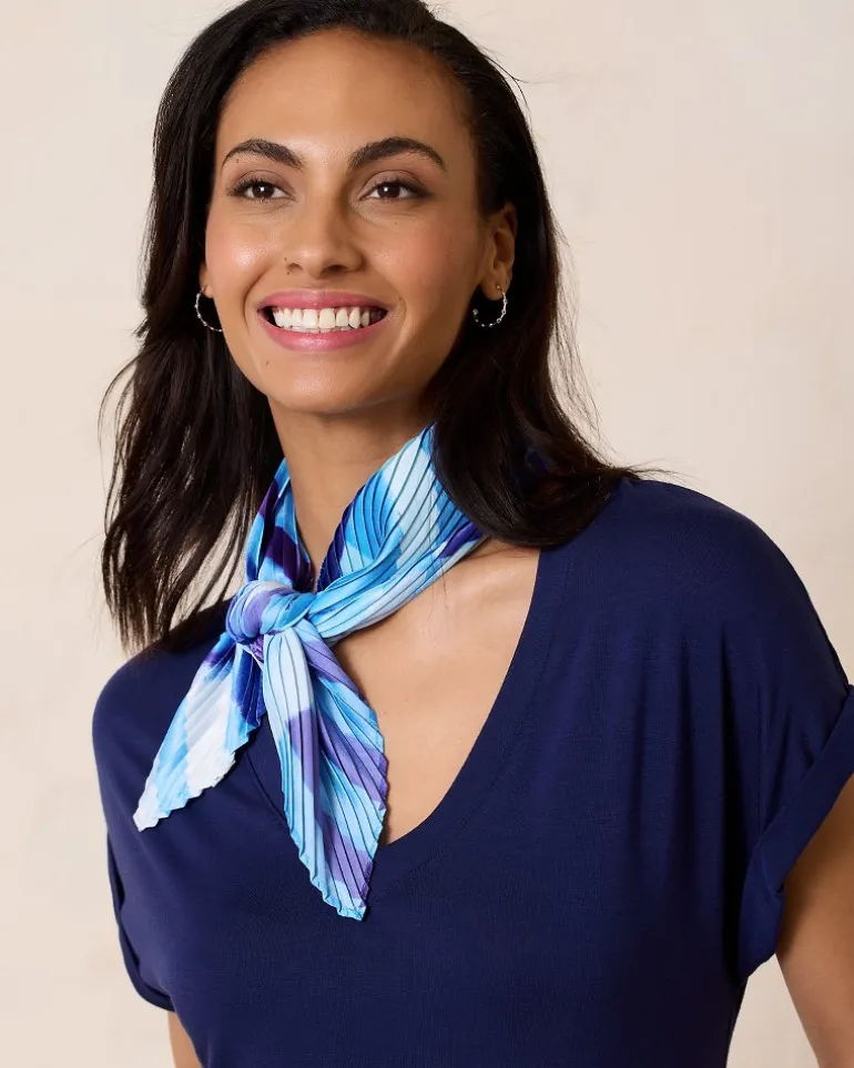 Mosaic Stripes Pleated Diamond Scarf