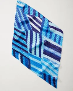 Mosaic Stripes Pleated Diamond Scarf
