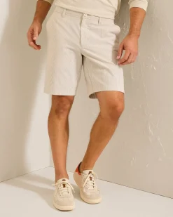 Nova Wave Seersucker Sand Stripe 9-Inch Shorts