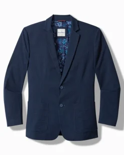 Nova Wave Stretch-Seersucker Blazer