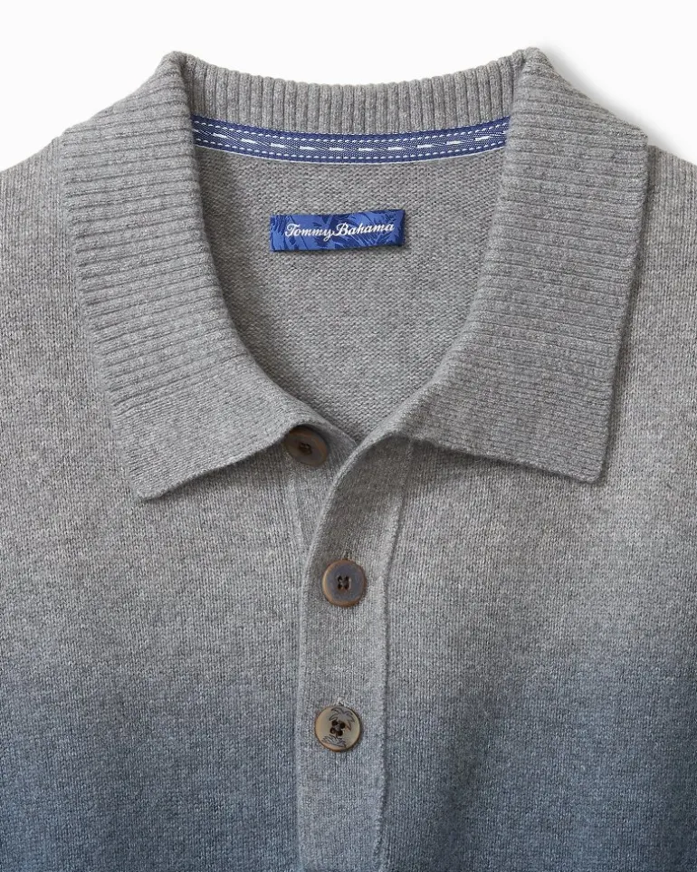 Ombré Dip-Dye Sweater Polo