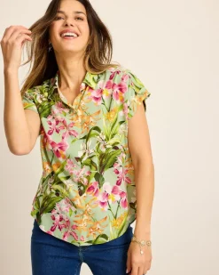 Orchid Bay Silk Camp Shirt