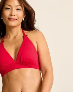 Pearl Ring Halter Bikini Top