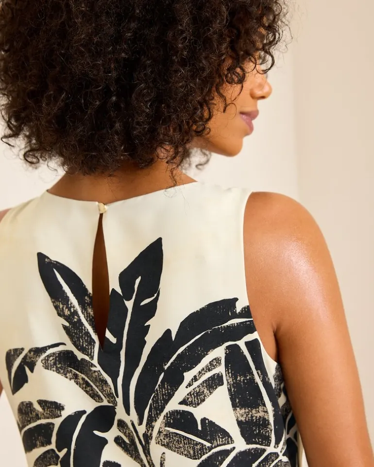 Peninsula Palms Silk Shift Dress