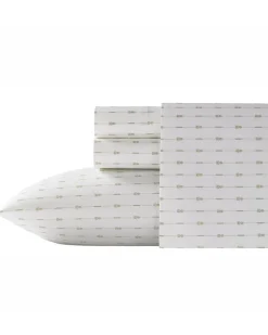 Pineapple Pinstripe 4-Piece King Sheet Set