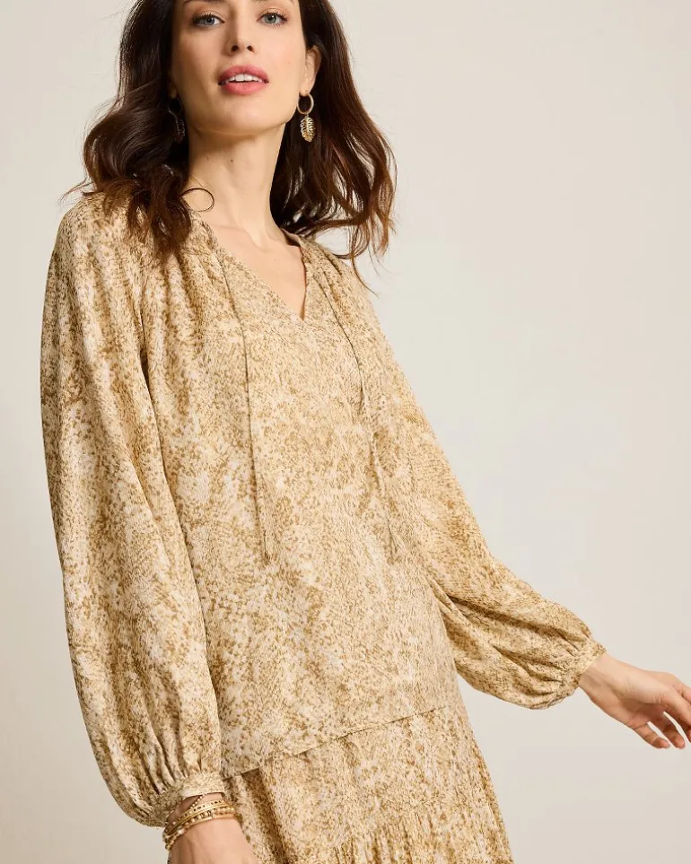 Playa Python Peasant Top