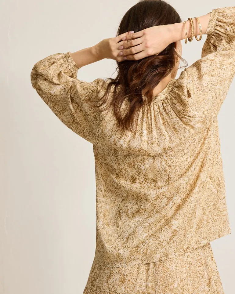 Playa Python Peasant Top