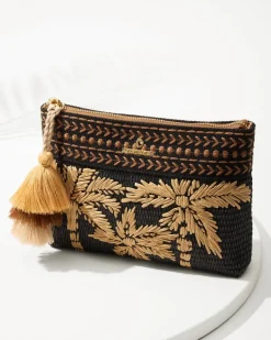 Raffia Palms Maci Wristlet