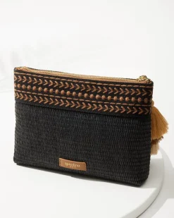 Raffia Palms Maci Wristlet
