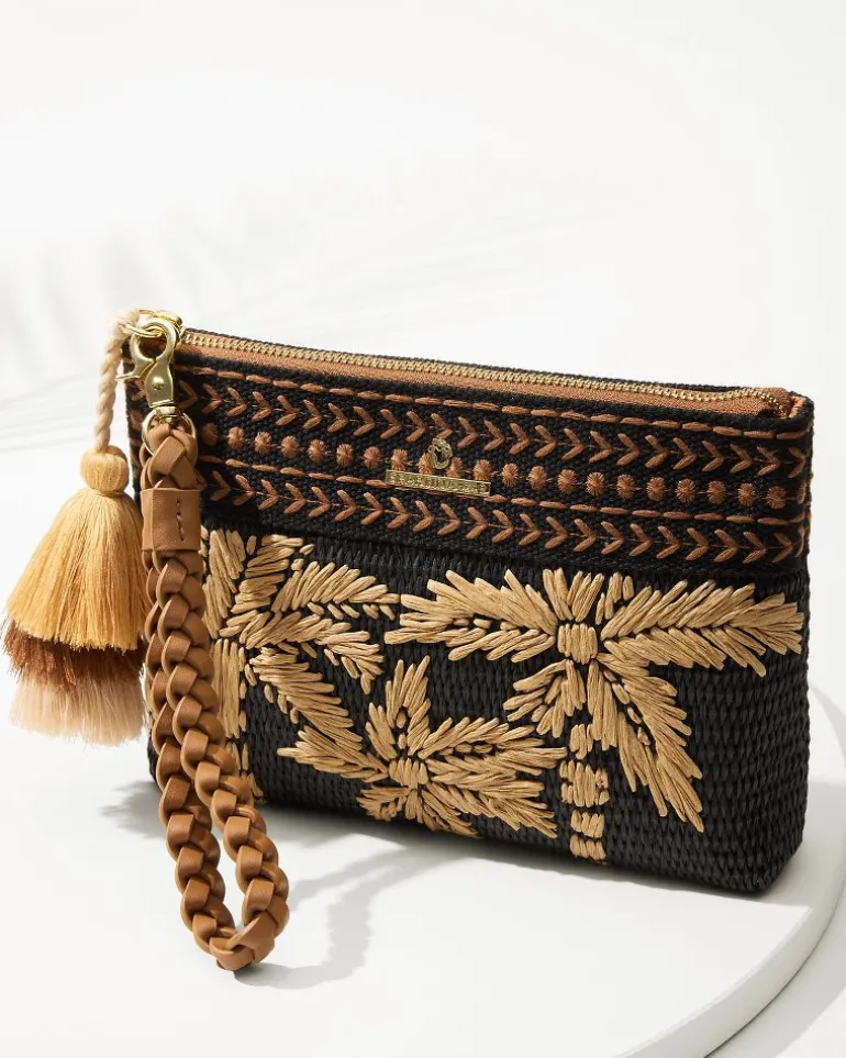 Raffia Palms Maci Wristlet
