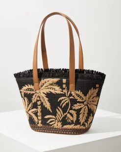Raffia Palms Small Tote