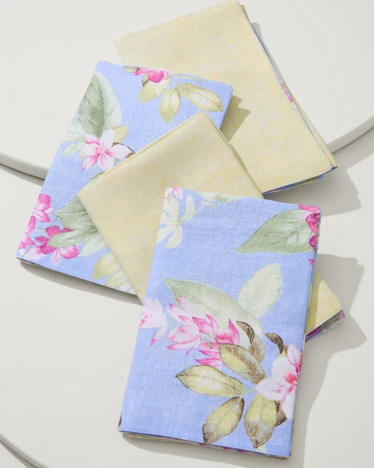 Ray Upcycled Reversible Linen Dinner Napkins - Set of 4