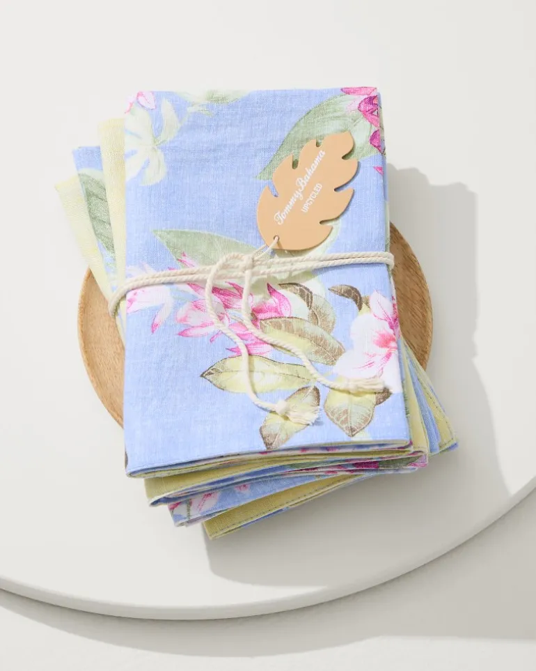 Ray Upcycled Reversible Linen Dinner Napkins - Set of 4