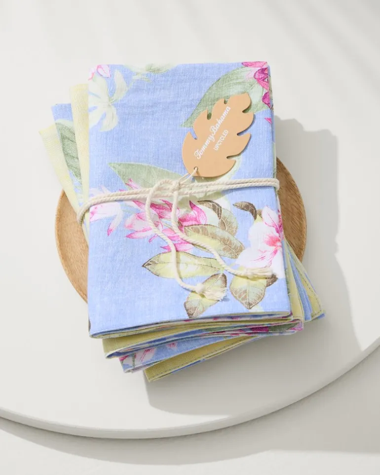 Ray Upcycled Reversible Linen Dinner Napkins - Set of 4