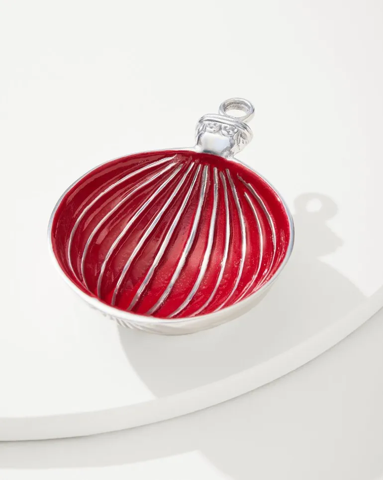 Red Ornament Candy Dish