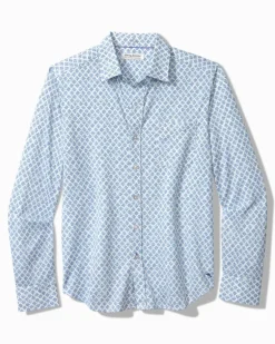 San Lucio Geo Getaway Stretch Knit Shirt