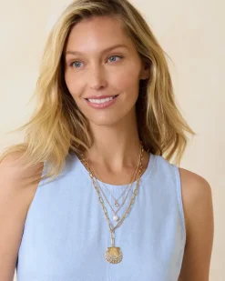 Sanibel Island Layered Shell Pendant Necklace