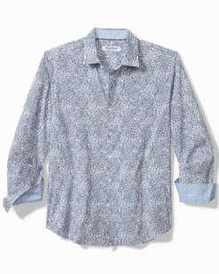 Sarasota Stretch Blue Flora IslandZone® Shirt