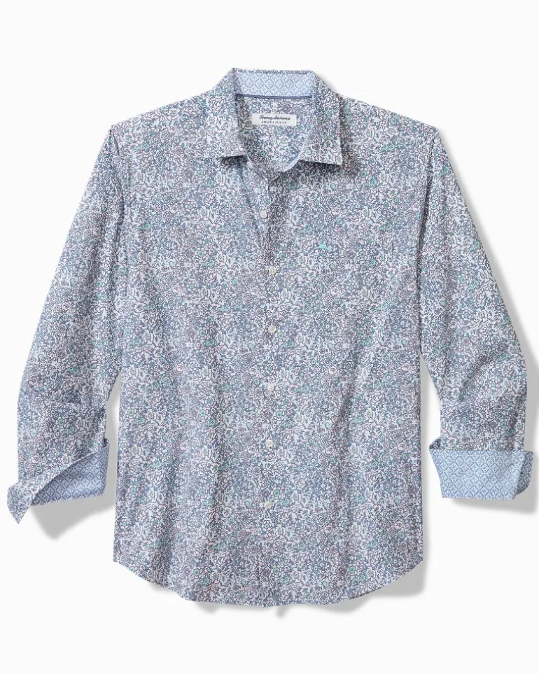 Sarasota Stretch Blue Flora IslandZone® Shirt