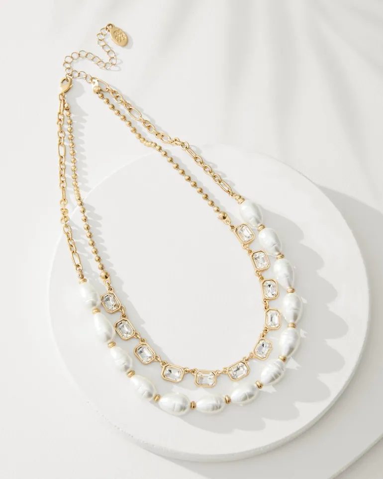 Tidal Treasure Baroque Pearl and Stone Layered Necklace