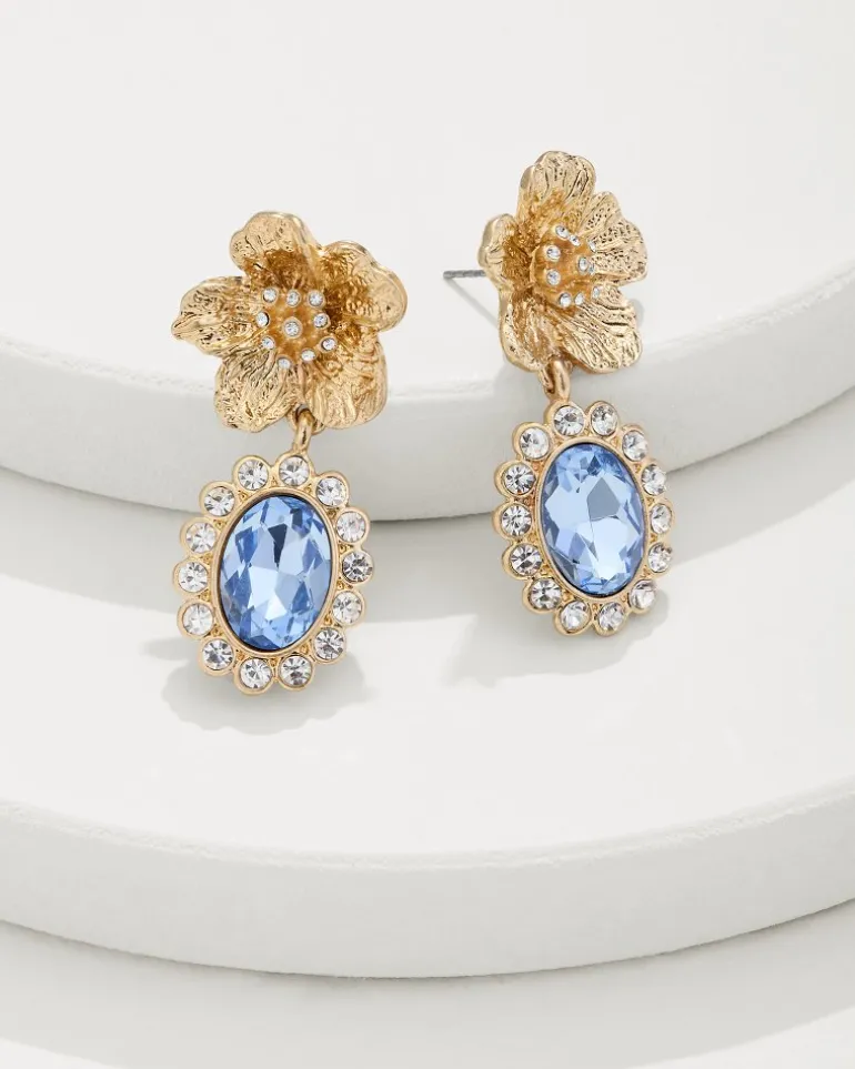 Tidal Treasure Floral Statement Drop Earrings