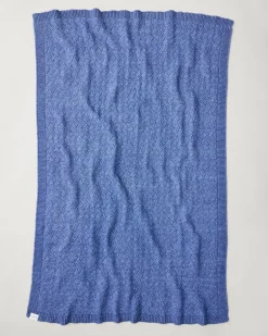 Treillage Blue Knit Throw