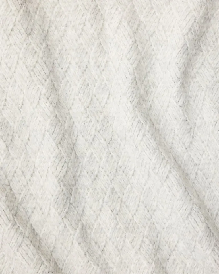 Treillage Grey Knit Throw