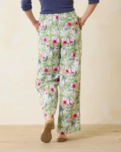 Two Palms Coastal Palms High-Rise Linen Easy Pants