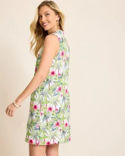 Two Palms Coastal Palms Linen Shift Dress