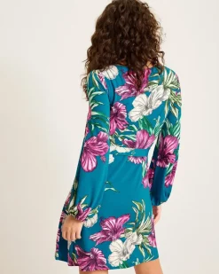 Villa Garden Long-Sleeve Short Dress
