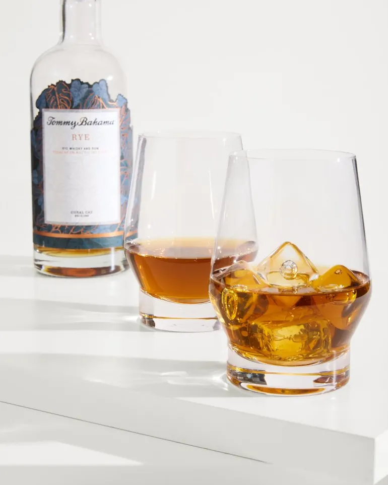 Viski® Heavy Base Crystal Whiskey Glasses - Set of 2