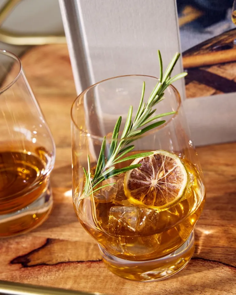 Viski® Heavy Base Crystal Whiskey Glasses - Set of 2