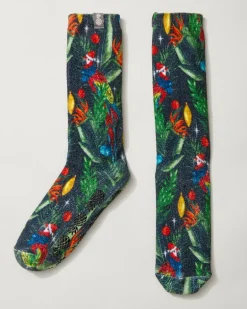 Women's Island Soft® Holiday Parrot Socks