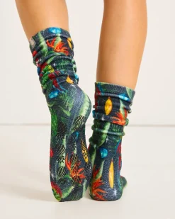 Women's Island Soft® Holiday Parrot Socks