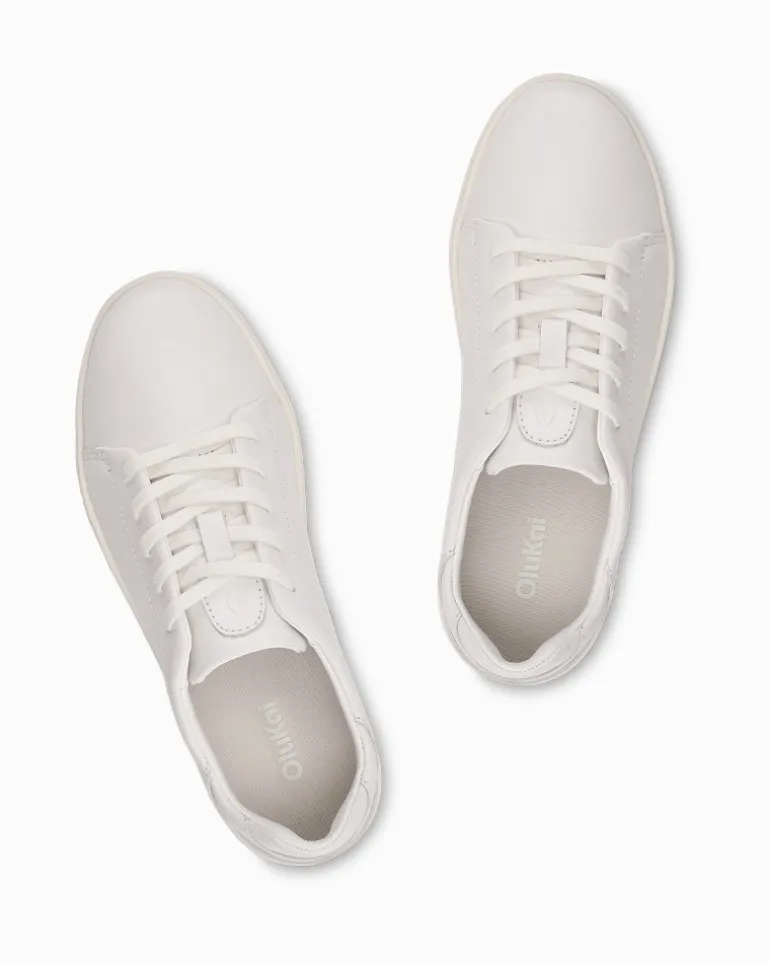 Women's OluKai® Pehuea Lī 'Ili Leather Lace-Up Sneakers