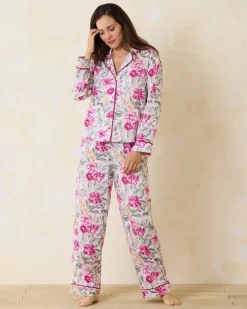 Woven Sateen Long Sleeve & Pants Pajama Set
